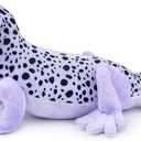 FRANKIEZHOU Realistic Fat-Tailed Gecko Stuffed Animal - Purple, 15" Leopard Gecko for Boys, Cute Hugging Toy & Home Decor