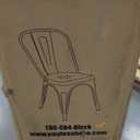 FDW | Metal Dining Chairs | Set of 4 | Black | Stackable Tolix Side Chairs with Backrest | Scratch-Resistant | Non-Slip Feet | Indoor/Outdoor Use | 330 lbs Capacity | for Kitchen & Restaurant