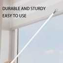 2-Pack 48 Inch White Fiberglass Vertical Blind Wand Replacement Durable Tilt Control Rod with Hook & Handle Replacement Parts for Vertical Blinds & Window Shades