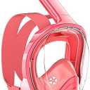 QingSong Kids Snorkel Mask Full Face, Snorkeling Set with Camera Mount, Foldable 180 Degree Panoramic View Snorkeling Gear Anti-Fog Anti-Leak