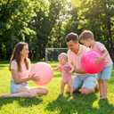 Realspring 24 Pcs Inflatable Beach Balls for Kids Bulk Pastel Solid Color Jumbo Beach Ball Swim Pool Floating Toys Baby Shower Birthday Summer Party Decor(Pink and White,26.5 Inch)