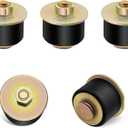 Siptenk 1-1/4" Freeze Rubber Expansion Plug 5 pcs, Automotive Rubber Expandable Freeze Plugs for Engine