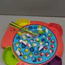 Fishing Games for Kids with 45 Fish and 4 Poles-Fishing Toy for Toddlers with 360 Rotation Board&Music,1-4 Players,Ages 3+