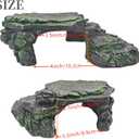 Reptile Hideouts,Resin Reptile Cave Habitat for Leopard Geckos, Lizards, Turtles, Snakes and Amphibians. (Upgrade Turtle Platform, Large)
