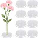 Waydress 8 Pcs 2.8 Inch Plastic Flower Frog Flower Pins Floral Frog for Arrangements Vase Japanese Ikebana Kenzan Floral Arrangement for Crafts Fixed Tools, Wedding Decor, Mother's Day Gifts (Clear)