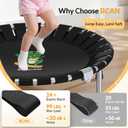BCAN SP1 36'' Toddler Trampoline, ASTM Certified - Kids Trampoline for Ages 1-6, Foam Handle & Safe Thickened Cover, Mini Trampolines for Kids Indoor, Easy to Assemble| FED Fitness