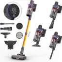BUTY BULU Cordless Vacuum Cleaner, Stick Handheld Rechargeable Lightweight 4-in-1 Vacuum for Home Hardwood Floor Carpet Pet Hair Litter Cleaning, 45KPa Suction 50Mins Running Time, LED Display Screen