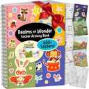 ArtCreativity Sticker Activity Book for Girls  600+ Stickers, 12 Creative Scenes & Coloring Pages  Screen-Free Travel Activity  Craft Gift for Girls 4-8
