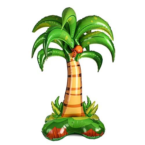VYNYJOAN 1PC Big Coconut Tree Balloon Giant Inflatable Palm Tree Hawaii Party Decoration for Birthday Wedding Baby Shower Valentine Tropical Beach Party Supplies