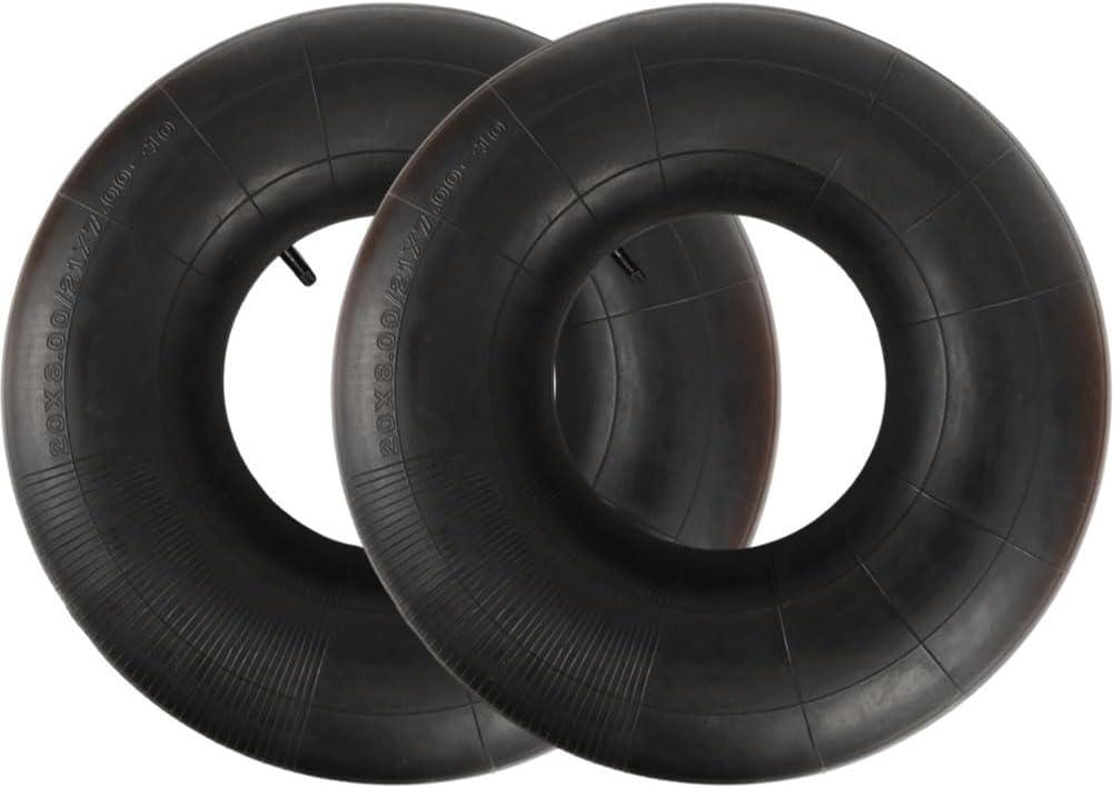 2 Pack 20x8.00-10 21x7.00-10 inner tube with TR-13 Straight Valve Stem For Lawn Mower/Golf Cart/Tractor/ATV/Garden Trailer,Snow Blowers