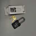 MASTER LOCK Keyed Padlock,,Rectangle,Black