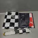 33 Pcs Race Car Party Decorations, Kids Party Decoration, Race Car Cups with Straws, Racing Checkered Flags, Racetrack Floor Runner and Racing Car Themed Tablecloths for Birthday Party Decoration (Black White)