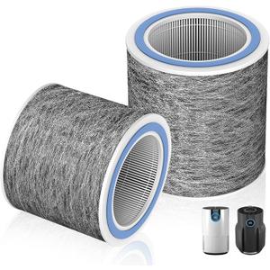 HP152 HP102 Replacement Filter for Shark Air Purifier HP152 & HP102 & HP102PET & HC452 & HP132 & HC450,3-in-1 H13 True HEPA Activated Carbon Pre-Filter, Compare Part #HE1FKPET, HE1FKBAS