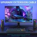 Computer Speakers, 2 in 1 PC Speaker , Gaming Speakers for PC Computer Laptop Desktop Monitor, RGB Speakers with Touch Sensitive Lighting, USB Powered 3.5mm AuxPackage Only Two Speaker, No Soundbar