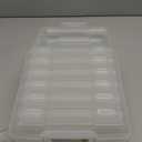 IRIS USA 5" x 7" Photo Storage Box Craft Keeper, Transparent Protection Container with 6 Organization Holder Cases for Pictures, Tasks, Scrapbooking, Stationery Storage, Clear