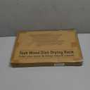 VERTORGAN Teak Dish Drying Rack,Folding Collapsible Drainer Plate Organizer Holder for Kitchen,Foldable Spice Rack for Countertop and Cabinet,Pantry Organization and Storage