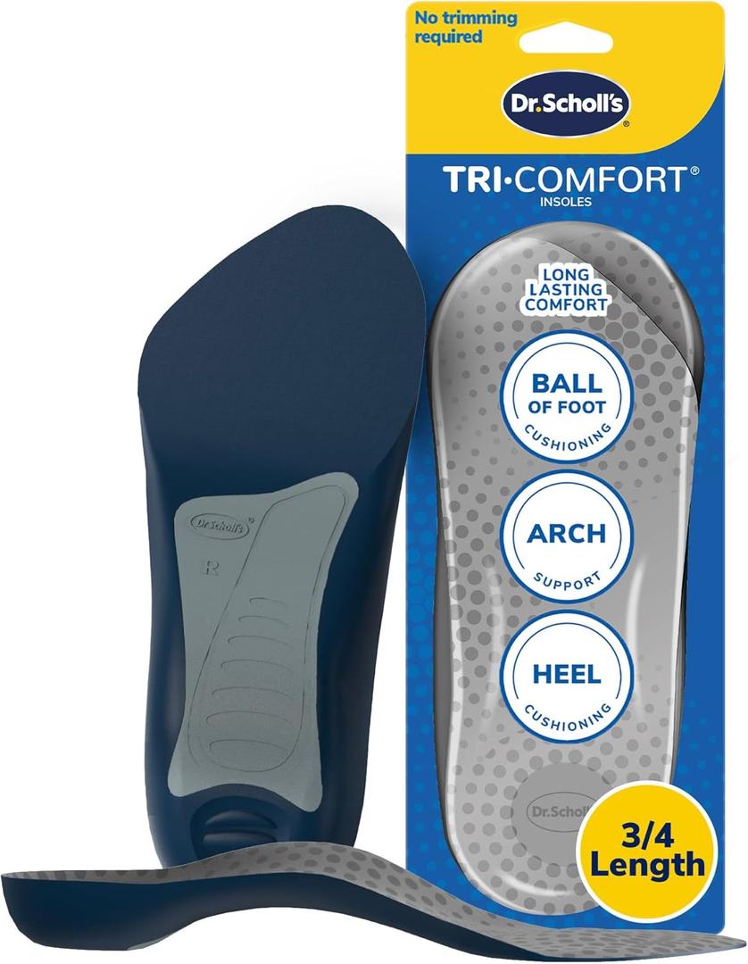 Dr. Scholls Comfort Tri-Comfort Insoles for Men, 1 Pair, Size 8-14