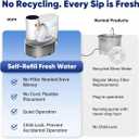 Petgravity Smart Cat Water Dispenser - Stainless Steel Water Bowl, Self-Refill Cat Water Fountain Automatic Water Dispenser for Cats & Small Dogs, 3.5L/118.4oz