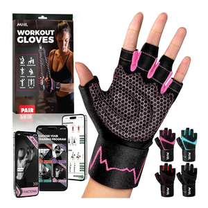 MhIL Workout Gloves for Women – Breathable Gym Gloves for Women with Palm Protection and Enhanced Grip – Padded Weight Lifting Glove for Womens with Wrist Wraps Support Weightlifting Exercise Cycling, S MhIL Workout Gloves for Women – Breathable Gym Gloves for Women with Palm Protection and Enhanced Grip – Padded Weight Lifting Glove for Womens with Wrist Wraps Support Weightlifting Exercise Cycling, S