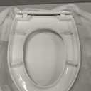 SS124 Toilet Seat Replacement Compatible with TOTO, Elongated Soft Close Toilet Seat for SS124, Transitional Slow-close & Heavy Duty, with Universal Toilet Bolts and Nuts, Cotton White