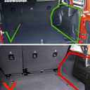 3W Floor Mats&Cargo Liner Compatible for Jeep Wrangler JL 2018-2025 2026 Unlimited 4-Door with Subwoofer (Non JK or 4XE) All-Weather TPE Floor Liner for 1st, 2nd Row and Trunk Full Set Car Mats,Black