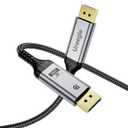 DisplayPort Cable 2FT, Short DP to DP 1.2 Cable, 4K@60Hz, 2K@165Hz, 2K@144Hz, 21.6Gpbs High Speed Display Port to Display Port Cord for Gaming Monitor, Graphics Card, PC, Laptop, TV