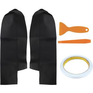 AUTOKAY 2pcs Leather Front Door Panels Armrest Cover Fits for Honda CR-V CRV 2007-2012