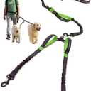 Pet Dreamland Exquisite Hands Free Leash for Two Large Dogs. Premium Quality & Versatile Waist Leash for Dog Walking No Tangle. You Will Absolutely Love This Amazing 2 Dog Gear (Black & Green)