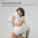 Pacific Coast Bed Pillow, Luxury Hotel Goose Feather and Down Pillow for Sleeping with 100% Cotton Shell, Medium Supportive, Standard Size