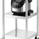 Shimeyao 20" x 20" x 31" Rice Warmer Stand Stainless Steel with 4 Caster
