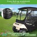 10L0L Golf Cart Enclosure for Club Car DS 4 Passenger (Short Roof 56"), Waterproof & Windproof Rain Cover with Clear Windows & Roll-Up Doors, Heavy Duty All-Weather Golf Cart Storage Cover