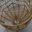Rattan Lamp Shade, Boho Wicker Woven Pendant Light Lamp Shades Replacement for Chandelier, Floor Table Hanging Light