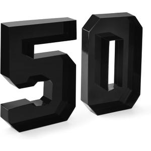 Cardboard Number for Charcuterie 50 Set Fillable Tray 10.2'' Black Charcuterie Paper Box for 50th Birthday Anniversary Party Decorations Chocolate Candy Cupcake Container