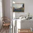 Framed Claude Monet Wall Art  Vintage Landscape Painting Wall Decor, Impressionist Living Room Wall Art, Classic Aesthetic Canvas Prints for Bedroom Kitchen Bathroom  12"x16" (Seine River)