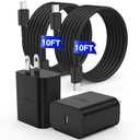 1Pack 45W Super Fast Charger Type C, for Samsung Galaxy S25 S24 Charger Block with Type C Charging Cord for Samsung Galaxy S25 S24+/Ultra/S22/S21/S20, iPhone 17 Air/16/15 Pro,Pro Max,Plus