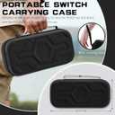 PAWDIARY Switch 2 Carrying Case Black Hardshell Pouch, Portable Travel Bag for Switch 2 Console & Controller, Large Capacity Switch 2 Accessories Bag Storage with 10 Game Card Slots