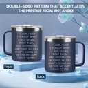 2 x Funny Christmas Gifts for Dad Old Men Grandpa, 14 Oz Stainless Steel Tumbler Coffee Mug with Handle I Came I Saw I Forgot Gag Present Fathers Day Christmas Gift Idea, Navy Blue