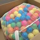 Amazon Basics BPA Free Ball Pit Balls with Storage Bag, Crush-Proof Plastic for Toddlers Kids 12+ Months Play, Phthalate Free, 6 Bright Colors, Pack of 400