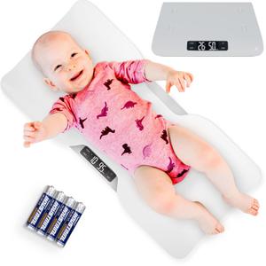 Greater Goods Digital Baby Scale with Tray  Accurate Infant & Toddler Weighing, Hold Function Helps with Baby Movement