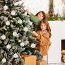 50 PCS Iridescent Ornaments Balls,2.36 Inch Clear Christmas Rainbow Ball,Plastic Hanging Bubble Ornaments Balls for Christmas Tree,Party,Home Decor