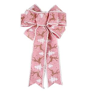 Christmas Decoration Bow,Nine Ear Red Large Christmas Bow,Christmas Tree Topper Ornament Bow for Wreaths Outdoor,Gift Wrapping