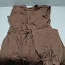 1 Piece for Women Summer Outfits Lounge Sets Sleeveless Tops Wide Legs Long Pants Tracksuits, Brown, Large