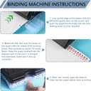 10 Hole Punch Binding Machine for Planner, Metal Binder Machine Kit with 10Pcs Plastic Comb Binding Spines & 30Pcs Loose Leaf Binder Rings, Binder Hole Puncher for A4, A5 and B5 Paper
