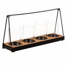Fred Meyer - Bambeco Candle Holder with 4 Glass Votives and Wood Base