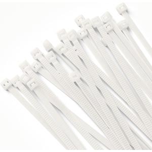Mezzo Cable Zip Ties Heavy Duty 12 Inch100 Pack, Durable Plastic Wire Ties with 50 Pounds Tensile Strength, Self-Locking UV Resistant White Nylon Zip Ties for Indoor and Outdoor