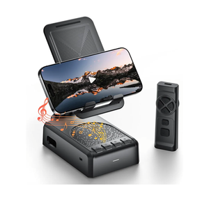 Birthday/ChristmasGifts for Men Women,Cell Phone Stand with Bluetooth Speaker and Remote Control(Video Control/Camera Control), Portable Bluetooth Speaker for Home and Outdoors, All Day Playtime