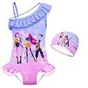 Suaninxi Kids Girls Fashion One Piece Swimsuit Swimwear Toddlers Fancy Bathing Suits Rash Guard Sets Summer Outfits