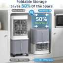 Flymoon Upgraded Cooling 10 Gallon Evaporative Air Cooler, Swamp Cooler with 120 Oscillation, 7-Hour Timer, Remote Control, Detachable Tank for Portable Air Conditioners, for Bedroom, Garage