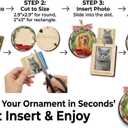 5 x 2 DIY Dog Christmas Photo Frame Ornaments Gift Set, Gifts for Cat Lovers, Dog Mom, Pet First Christmas Ornaments for Tree Hanging, Car Hanging Ornament for Dogs, Cat Holiday Decoration Gifts (4'')