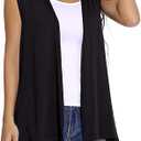 Women's Sleeveless Cardigan Open Front Vest (M)